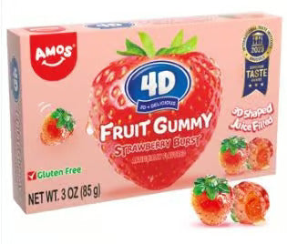 Amos 4D Strawberry Gummy Theatre Box