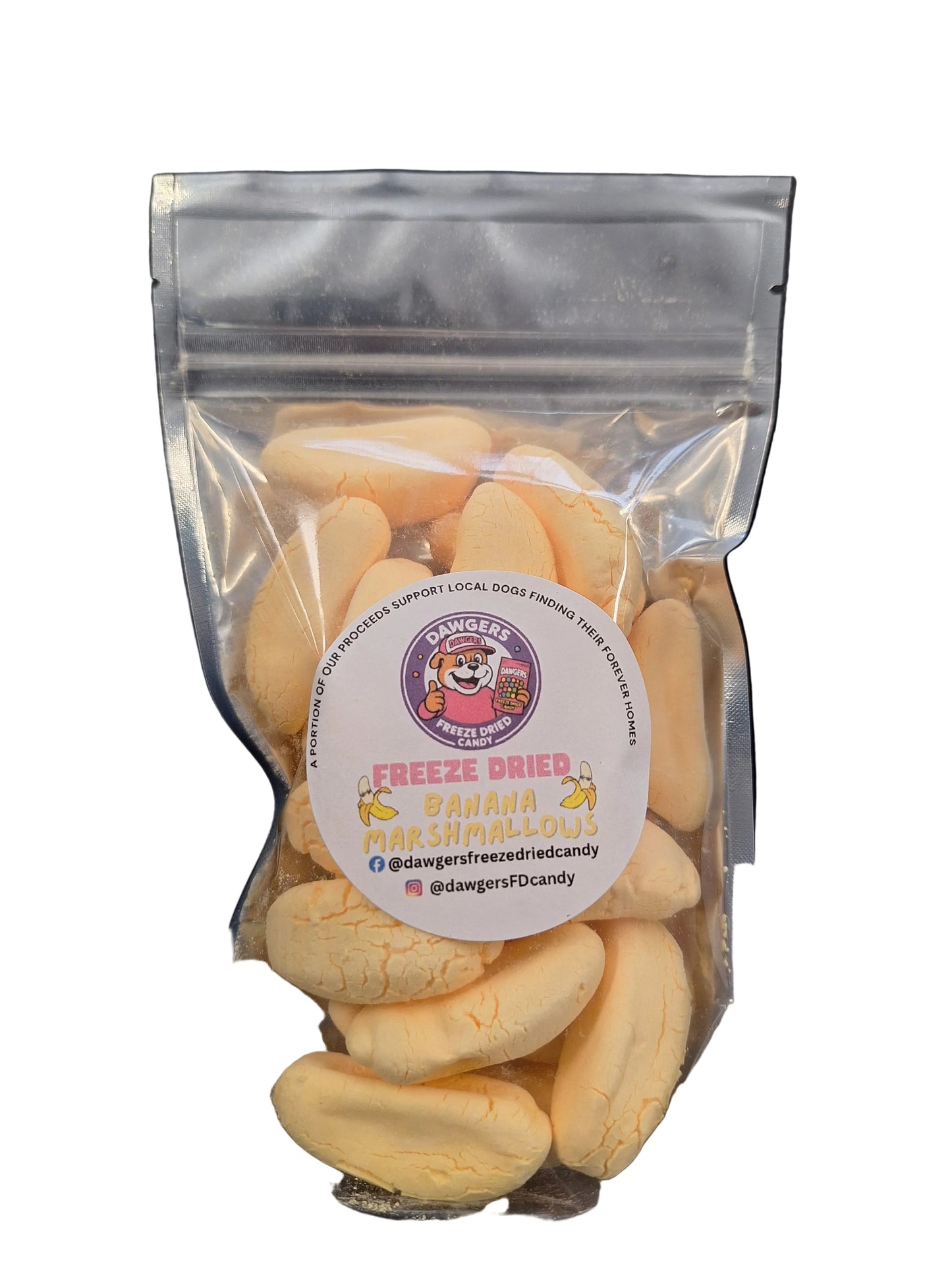 Dawgers Freeze Dried Marshmallow Bananas