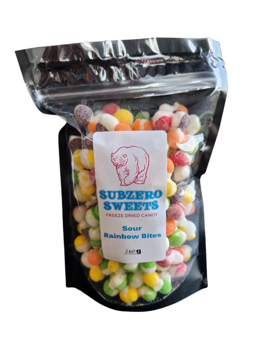 Subzero Sweets Freeze Dried Candy- Large SOUR Rainbow Bites