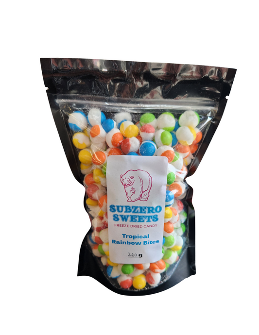 Subzero Sweets Freeze Dried Candy- Large TROPICAL Rainbow Bites