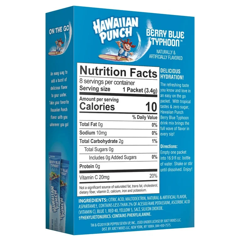 Hawaiian Punch – Berry Blue Typhoon Singles To Go