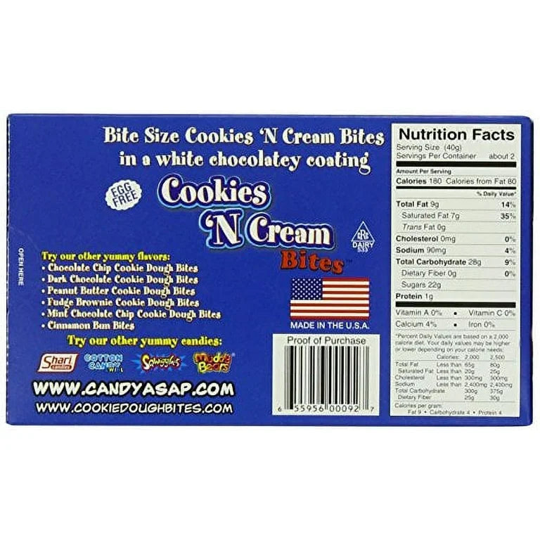 Cookies and Cream Cookie Dough Bites Theater Box