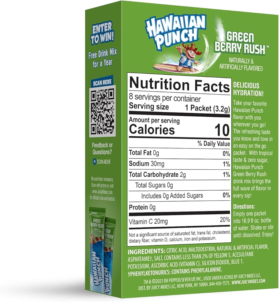 Hawaiian Punch – Green Berry Rush Singles To Go