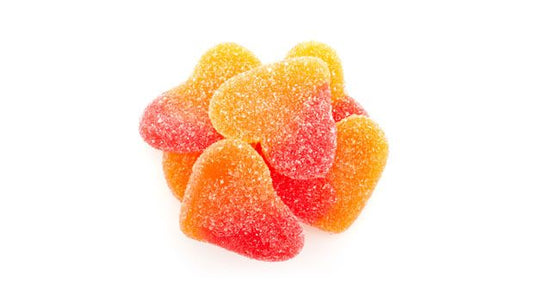 Peach Gummy Hearts 100g - Toonie Treat Bag