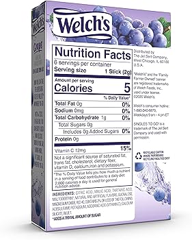 Welch's Singles To Go Water Drink Mix - Grape