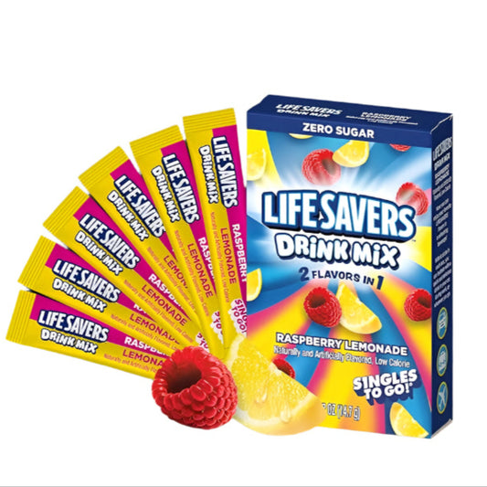 Lifesavers Singles to Go Powdered Drink Mix, Raspberry Lemonade