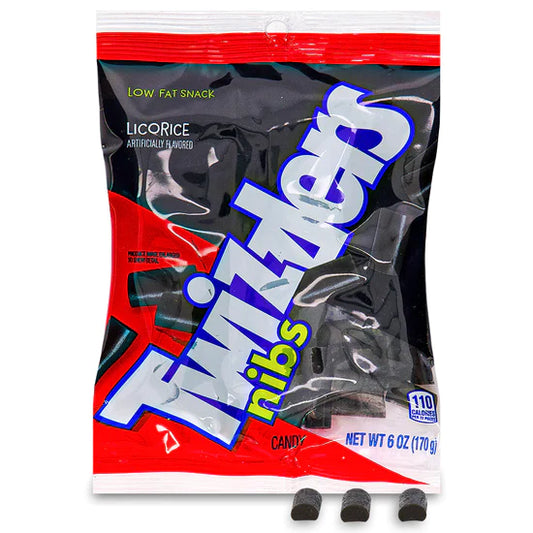 Twizzlers Nibs Black Licorice Candy