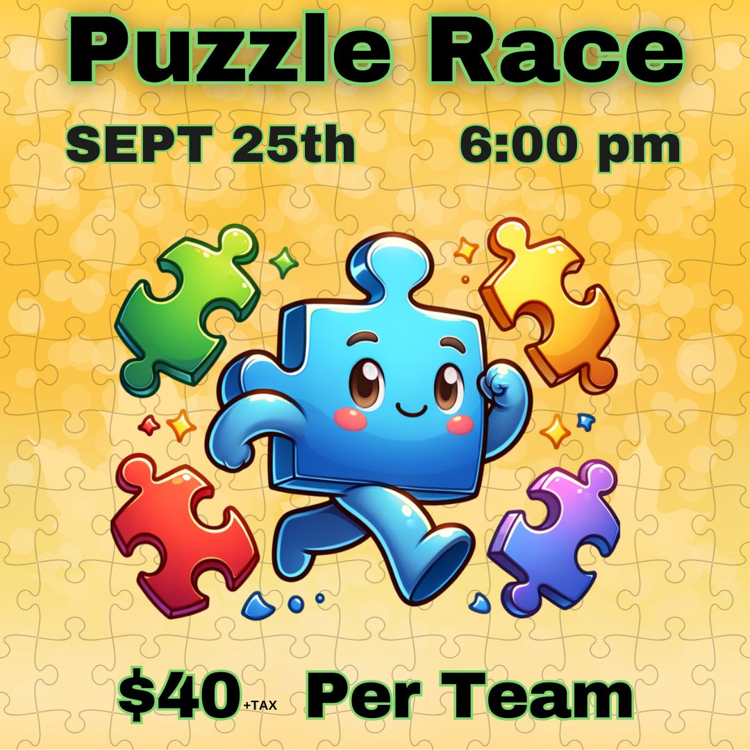 Puzzle Race - September 25th @6pm - (1 purchase is for a team play)