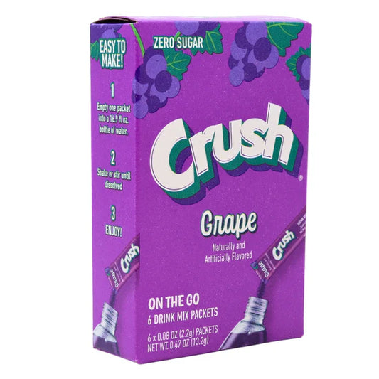 Crush, Zero Sugar, Grape, Singles to go, drink mix, sweetescapes.ca