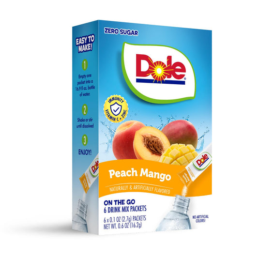 Dole, Zero Sugar, Singles To Go, Peach Mango, Drink Mi, sweetescapes.ca