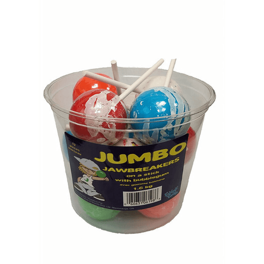 Jumbo Jawbreakers On A Stick With Bubble Gum