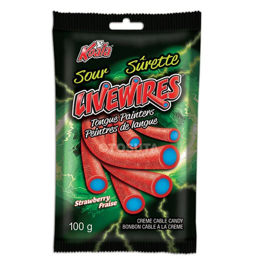 Koala Livewires Sour Strawberry Tongue Painters Candy-100 g