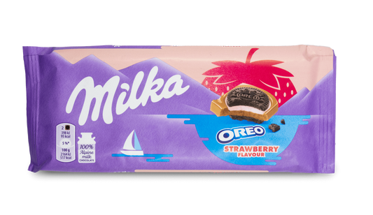Milka Oreo Strawberry Flavoured Chocolate Bar