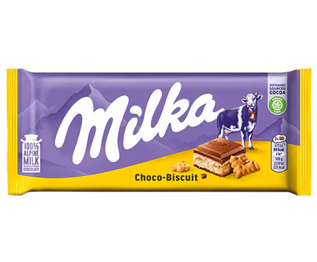 Milka Cream & Biscuit Milk Chocolate - 100g