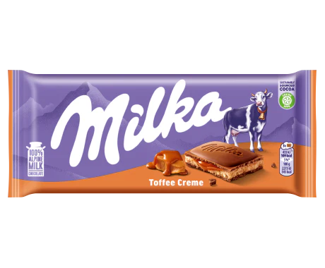 Milka Toffee Creme Chocolate Bar