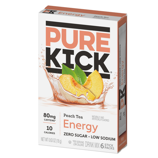 Pure Kick Peach Tea Singles To Go