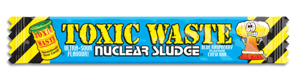 Toxic Waste Nuclear Sludge Chew Bar Sour Blue Raspberry- UK