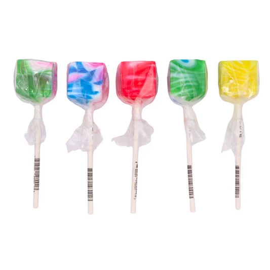 Tie Dye Cube Lolliops