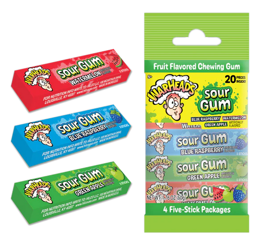 Warheads - Sour Gum 20 sticks
