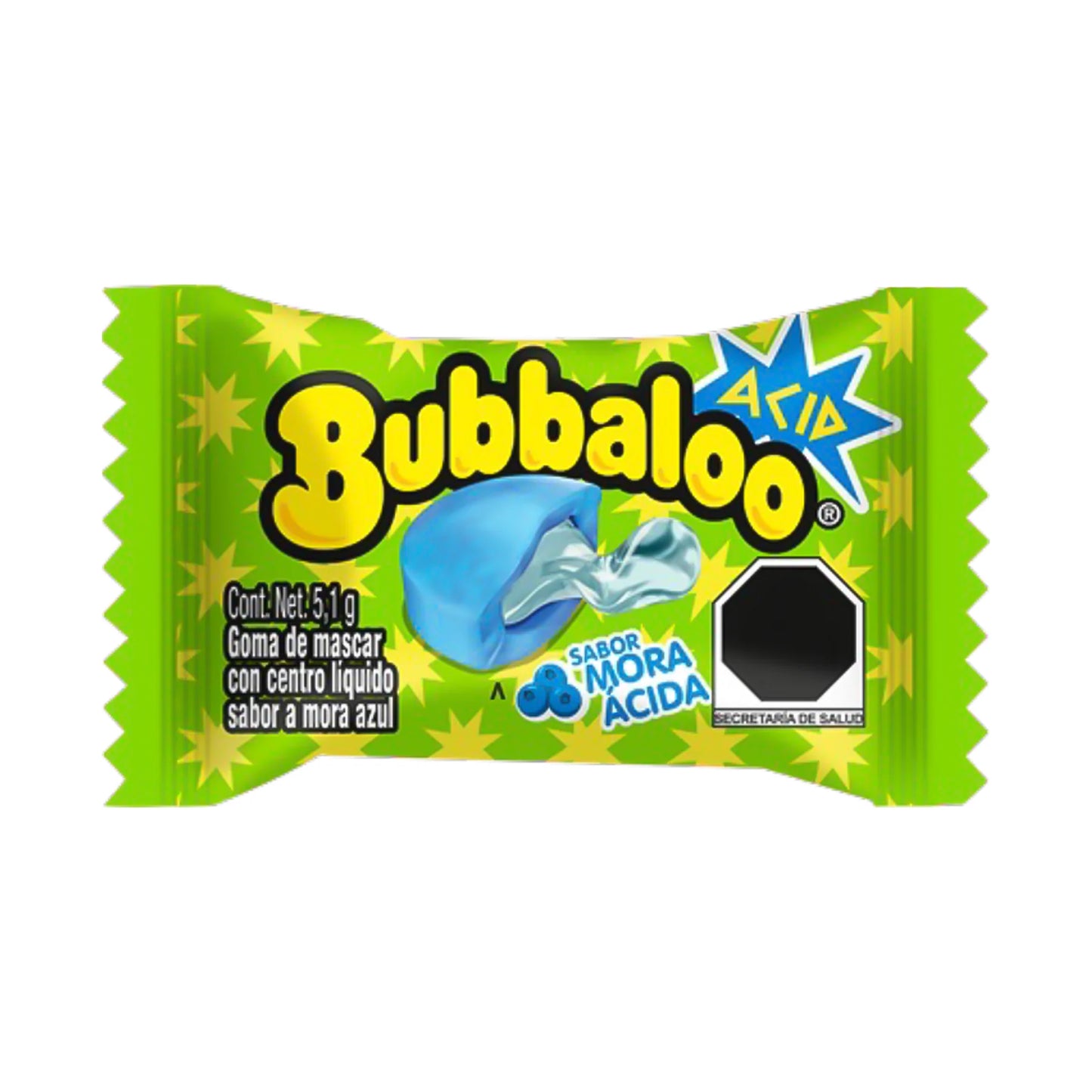 Bubbaloo Sour Blackberry - Liquid Filled Gum (Mexico)