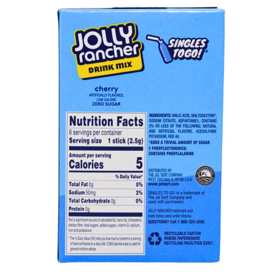 Jolly Rancher Singles To Go-Cherry