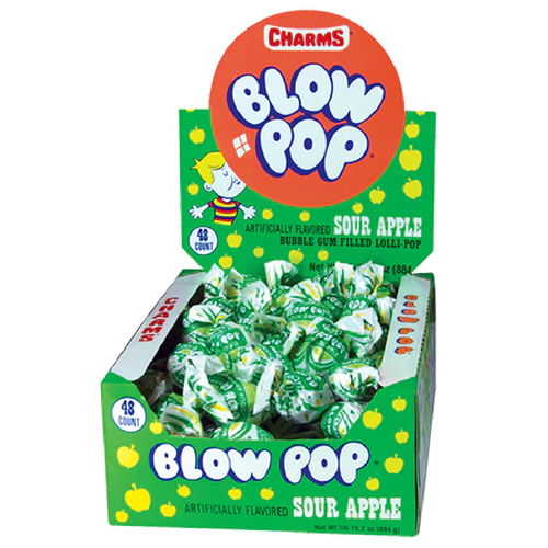 Charms Blow Pop Sour Apple