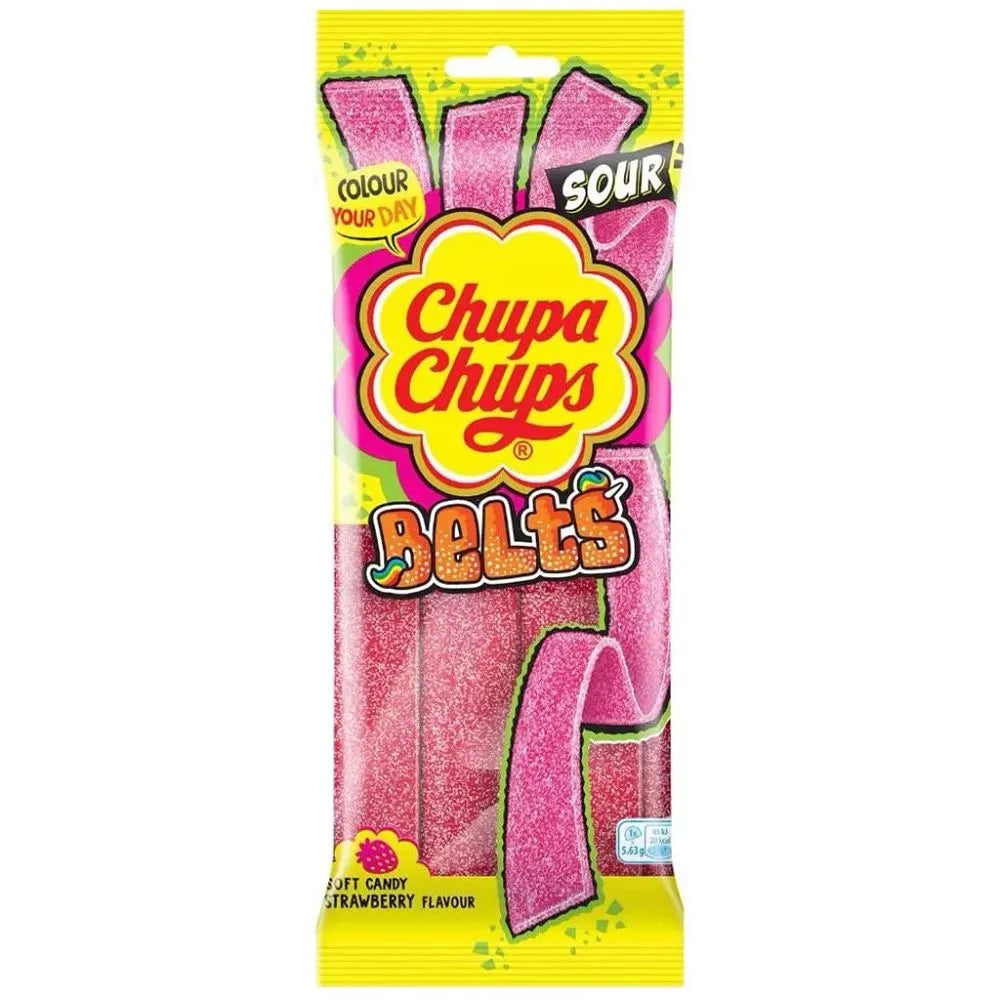 Chupa Chups Sour Strawberry Belts