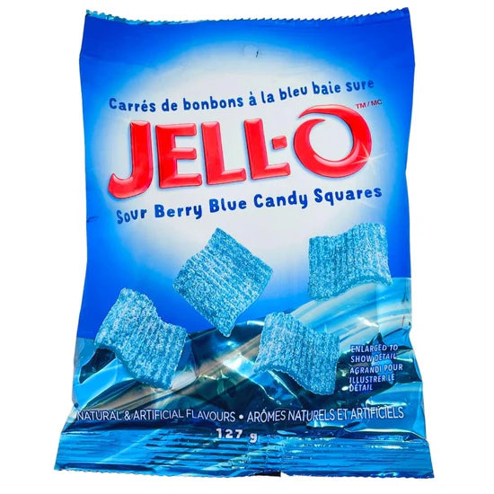 JELL-O Candy Squares - Sour Berry Blue