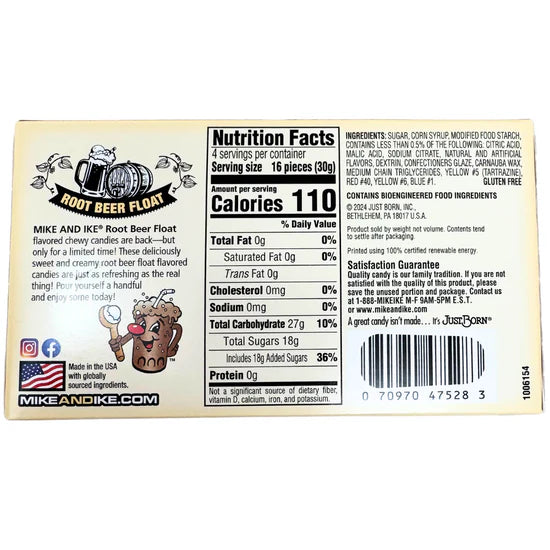 Mike and Ike Root Beer Float