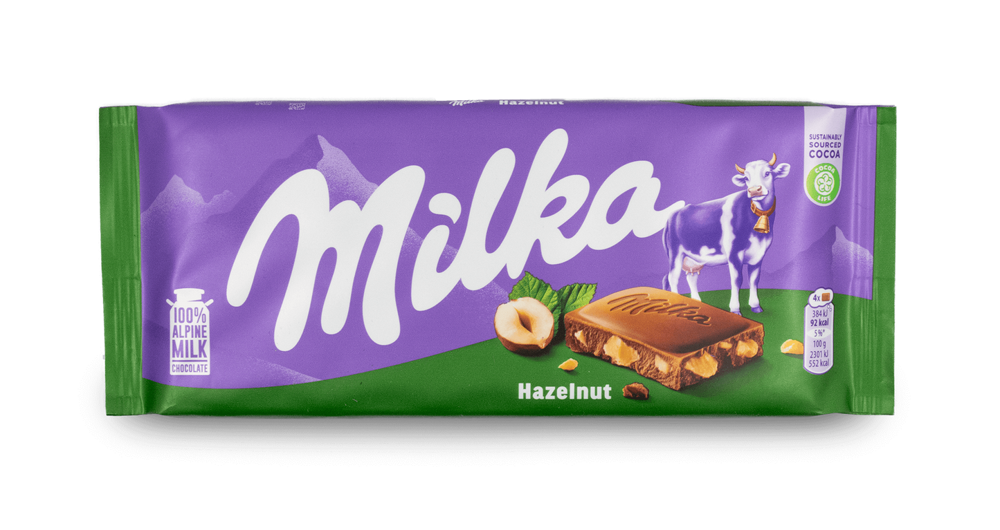 Milka Hazelnuts Chocolate Bar
