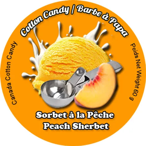 Peach Sherbet Cotton Candy