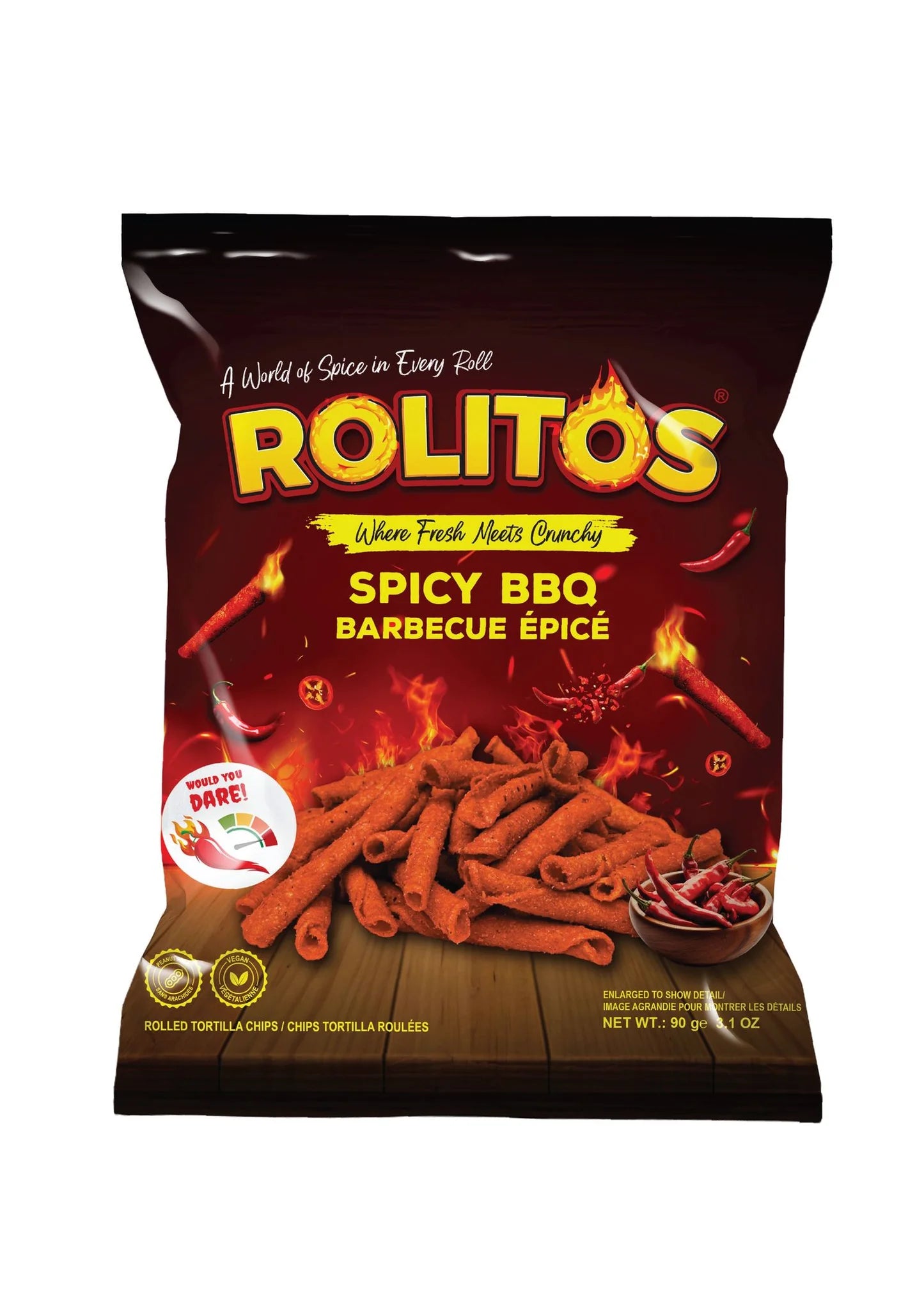 Rolitos Spicy BBQ Rolled Tortilla Chips