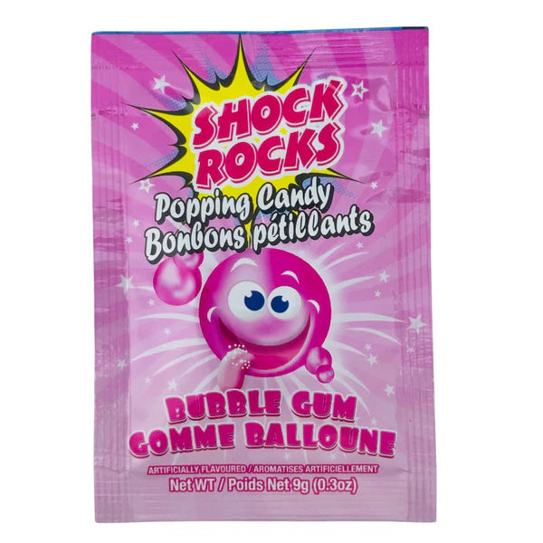 Shock Rocks Popping Candy Bubble Gum