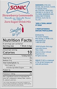 singles-to-go-, zero sugar,drink-mix-sonic-strawberry-lemonade, sweetescapes.ca