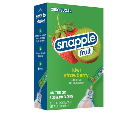 snapple, zero sugar, kiwi strawberry, singles to go, drink mix, sweetescapes.ca