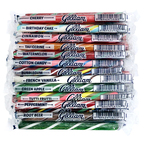 GILLIAM OLD FASHIONED CANDY STICKS - ASSORTED