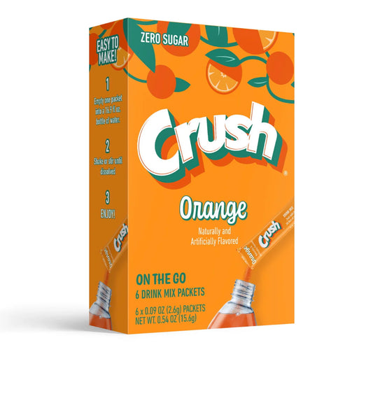 sweetescapes.ca,crush, zero sugar, orange, singles to go,drink mix