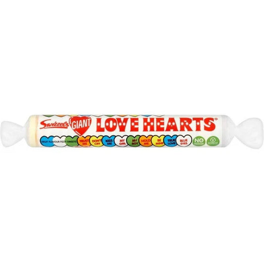 Giant Love Hearts Candy Roll