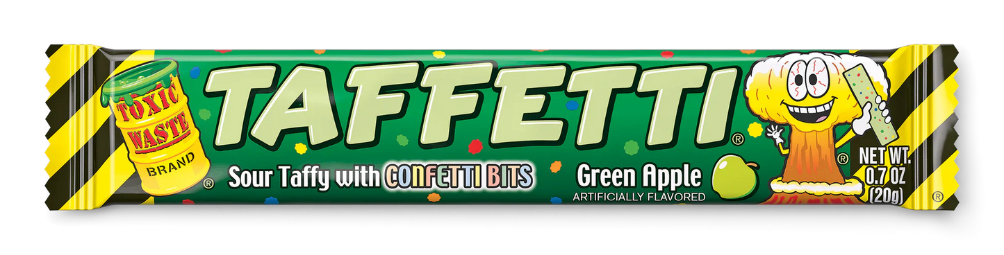 Toxic Waste Taffetti Green Apple