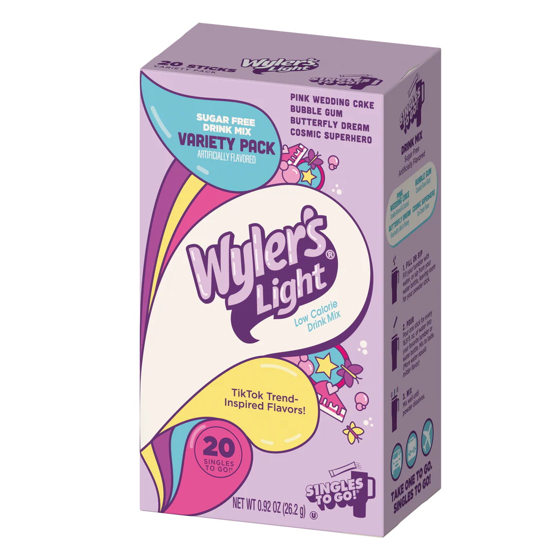 Wyler's Light Fun Variety Pack 20 Sticks Singles To Go