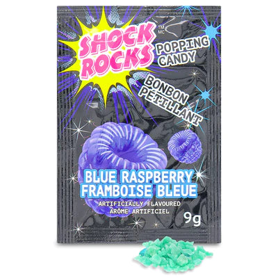 Shock Rocks Blue Raspberry Popping Candy - 9g