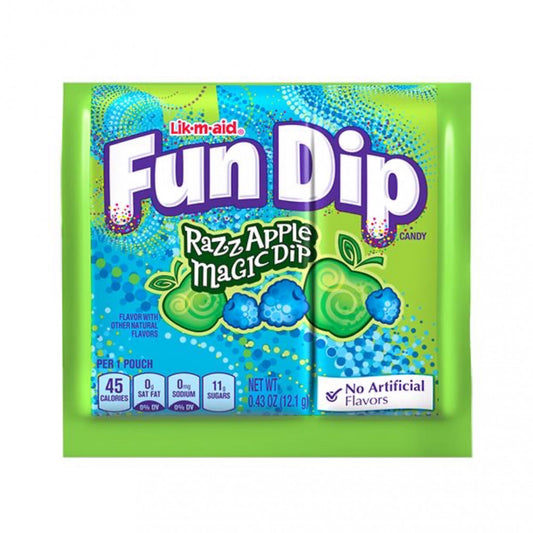 Lik-M-Aid Fun Dip Candy -  Razz Apple Magic