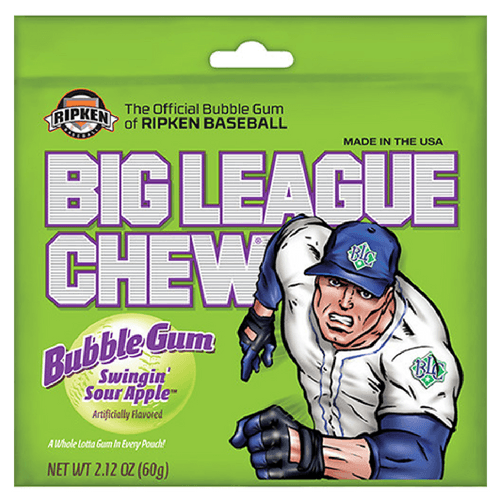 Big League Chew Bubble Gum-Swingin' Sour Apple - Sweet Escapes