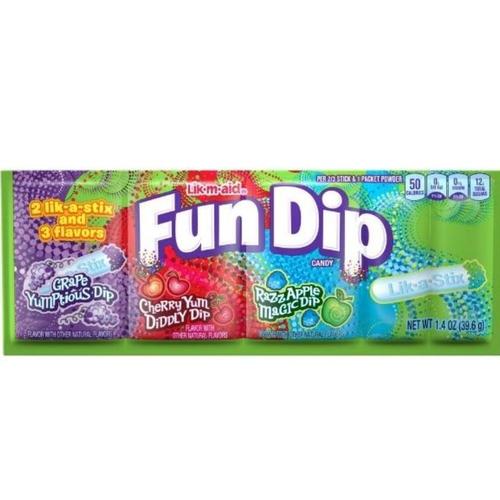 Fun Dip Candy - Grape Cherry RazzApple - 1.4oz - Sweet Escapes