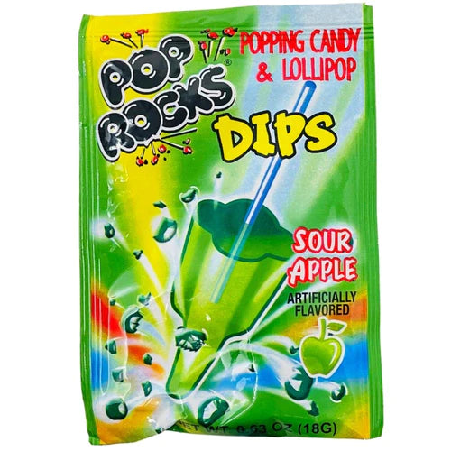 Pop Rocks Dips Sour Green Apple