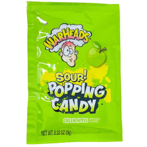 Warheads Popping Candy Sour Green Apple