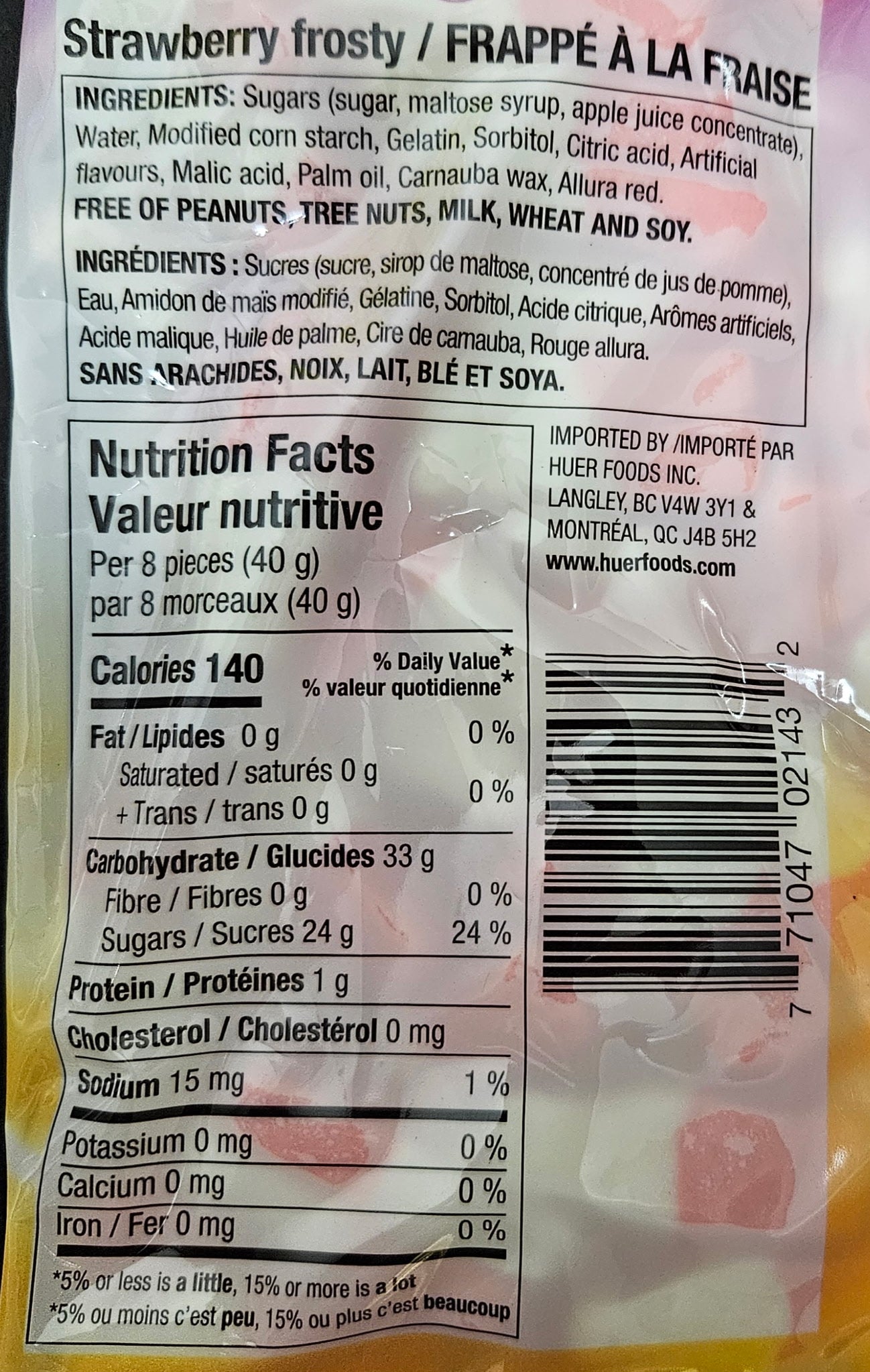 Strawberry Frosty Bottles (200g)