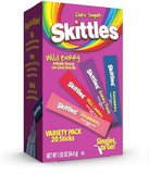 Skittles Singles To Go Wild Berry Variety Pack, Zero Sugar Drink Mix (20 Single Servings)