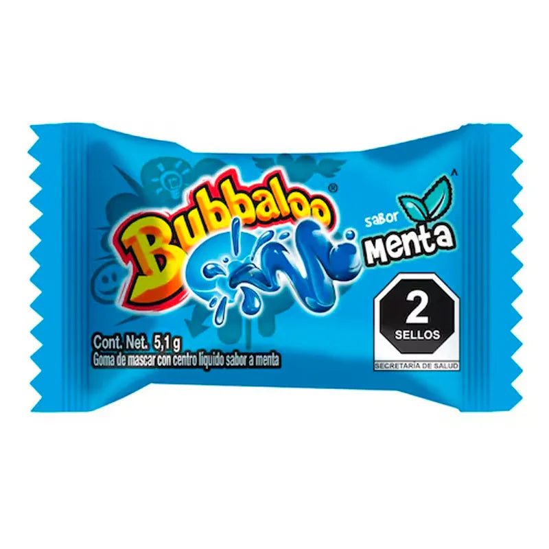 Bubbaloo Menta (Mint) - Liquid Filled Gum (Mexico)