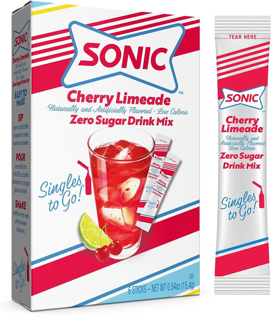 Sonic Cherry Limeade Zero Sugar Singles To Go